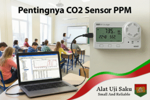 Alat pemantau kualitas udara HOBO MX1102A yang berfungsi sebagai CO2 sensor ppm pencatat data nirkabel untuk keperluan audit energi gedung